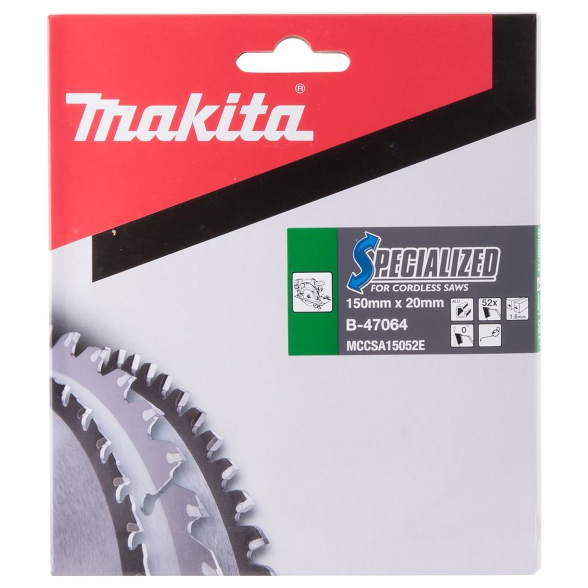 B-47064 - Circular Saw Blade Makita B-47064 150mm 52T Aluminum - Image 4