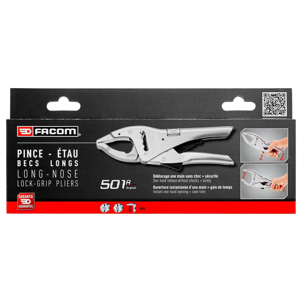 501APB - Pinze Autobloccanti Becco Lungo Facom 501APB 250mm