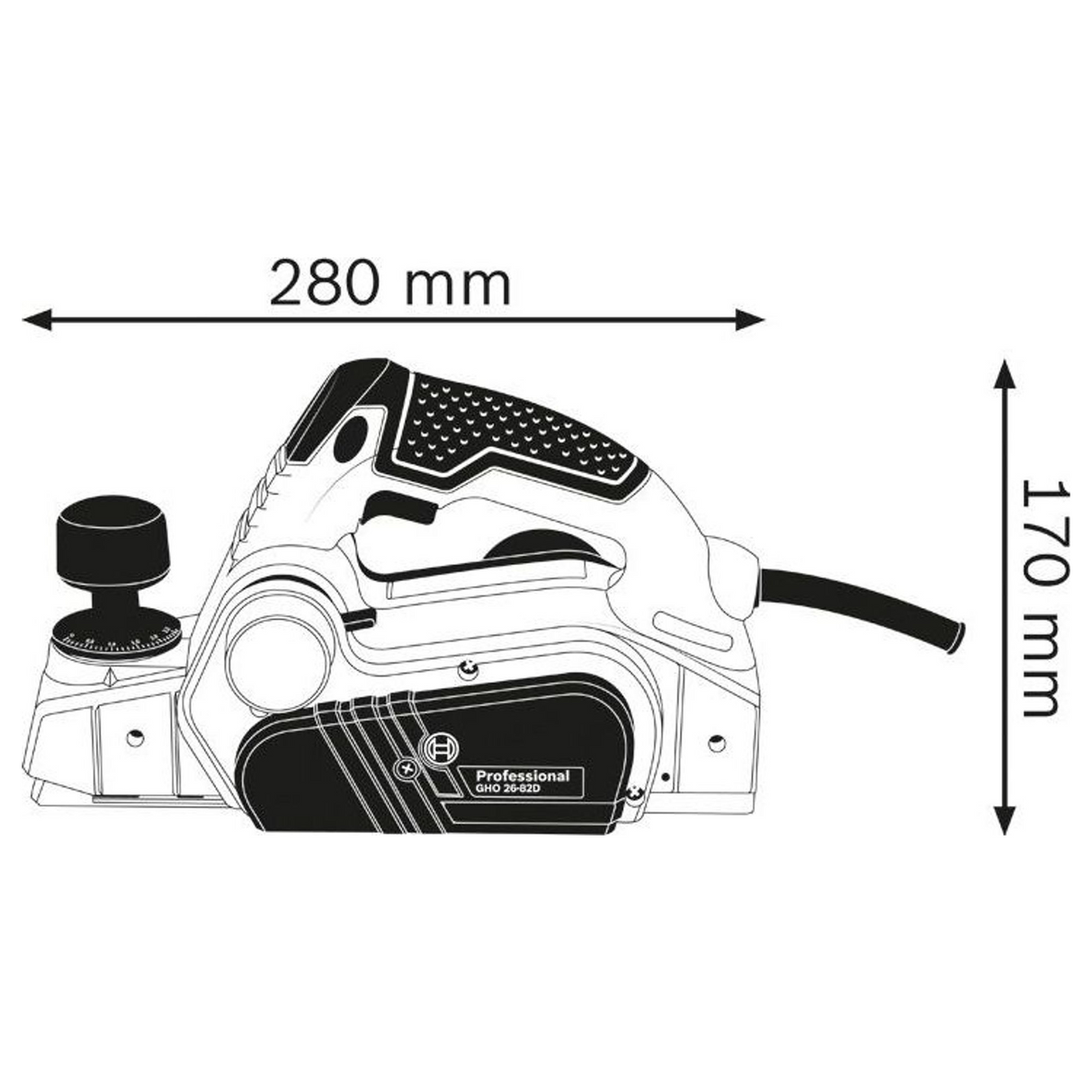 06015A4300 - Pialletto Bosch GHO 26-82 D PRO 710W - Immagine 17