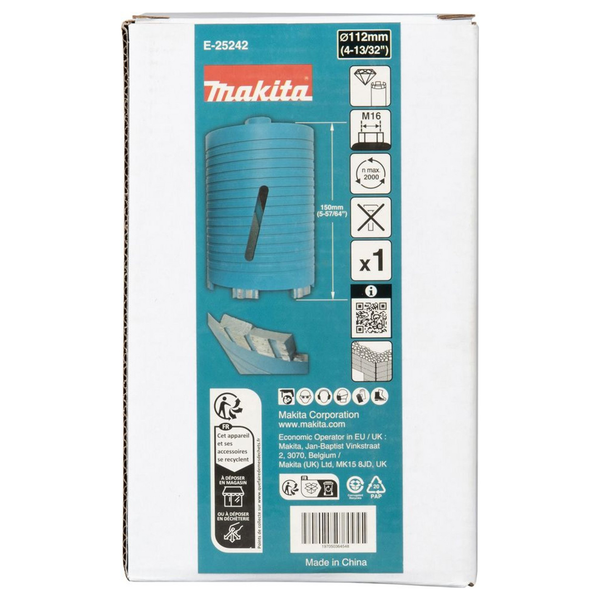 E-25242 - Diamond Crown Makita E-25242 112mm M16 - Image 5