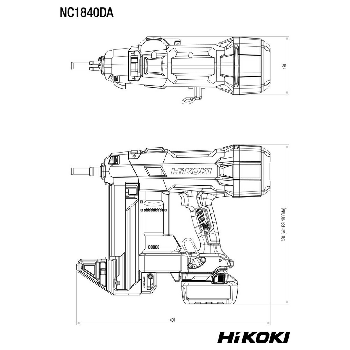 NC1840DAW3Z - Chiodatrice per Calcestruzzo HiKOKI NC1840DAW3Z 18V - Immagine 14