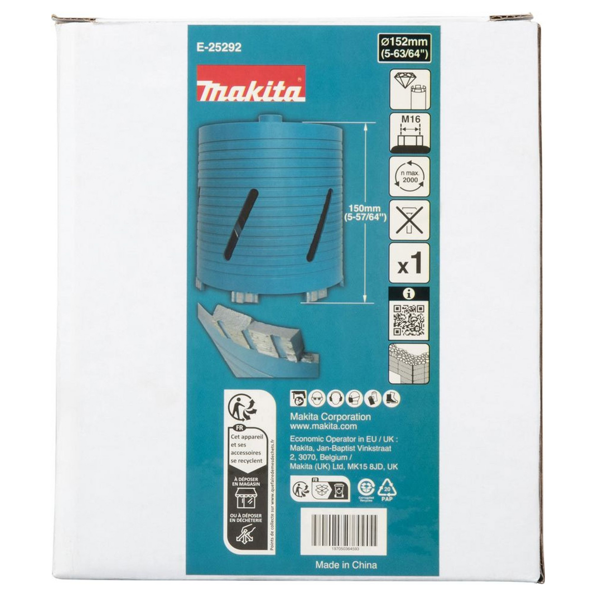 E-25292 - Diamond Crown Makita E-25292 152mm M16 - Image 5