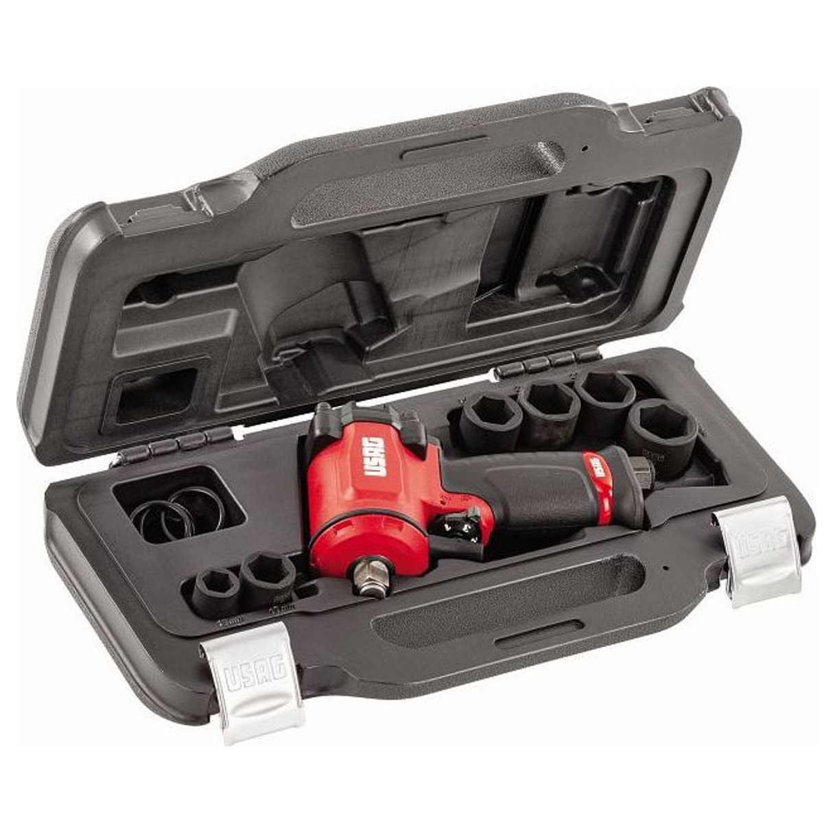 U09420015 - Set Avvitatore ad Impulsi USAG 942 PC3/C7 con Bussole Macchina 7 Pezzi