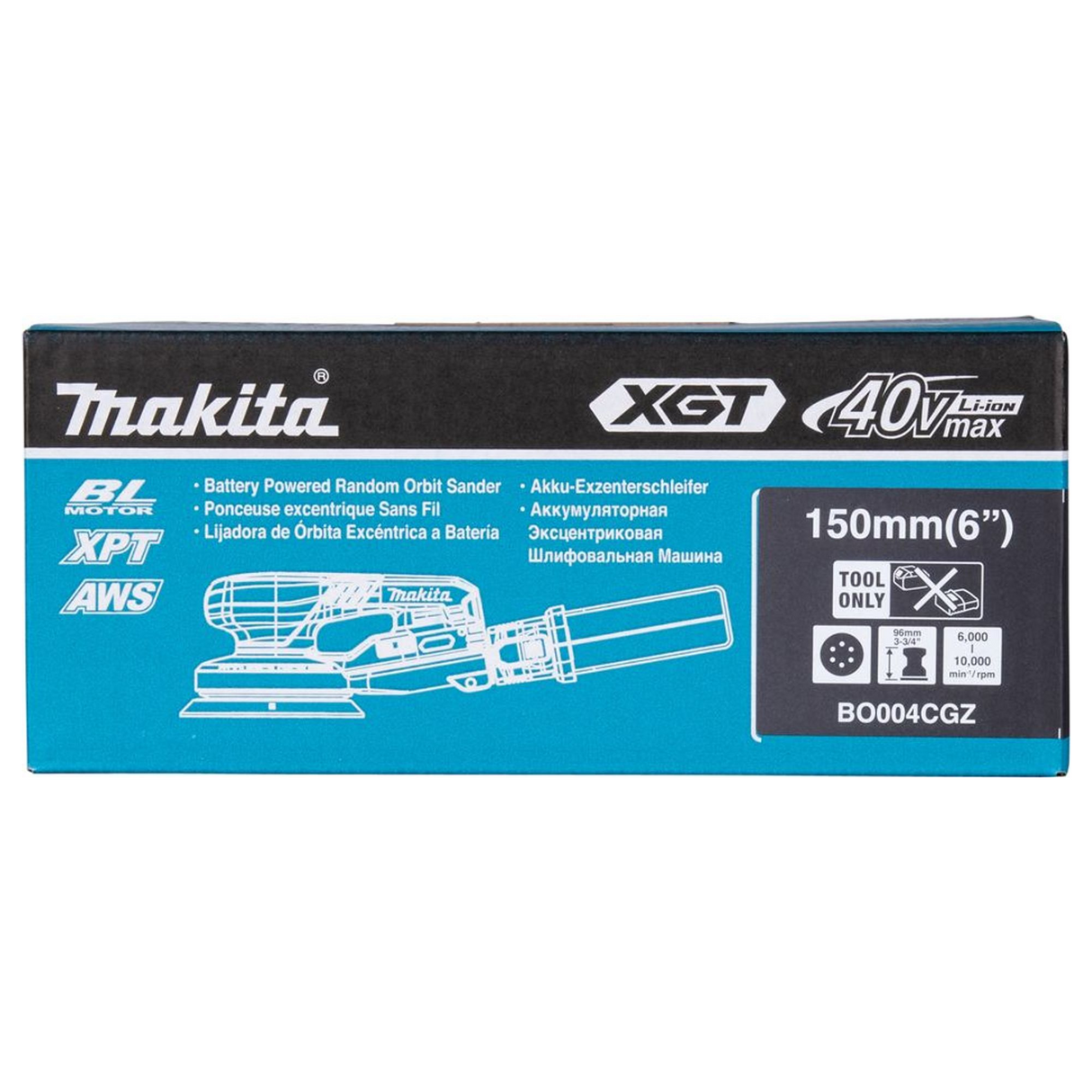 BO004CGZ - Levigatrice Rotorbitale Makita BO004CGZ 40V - Immagine 20