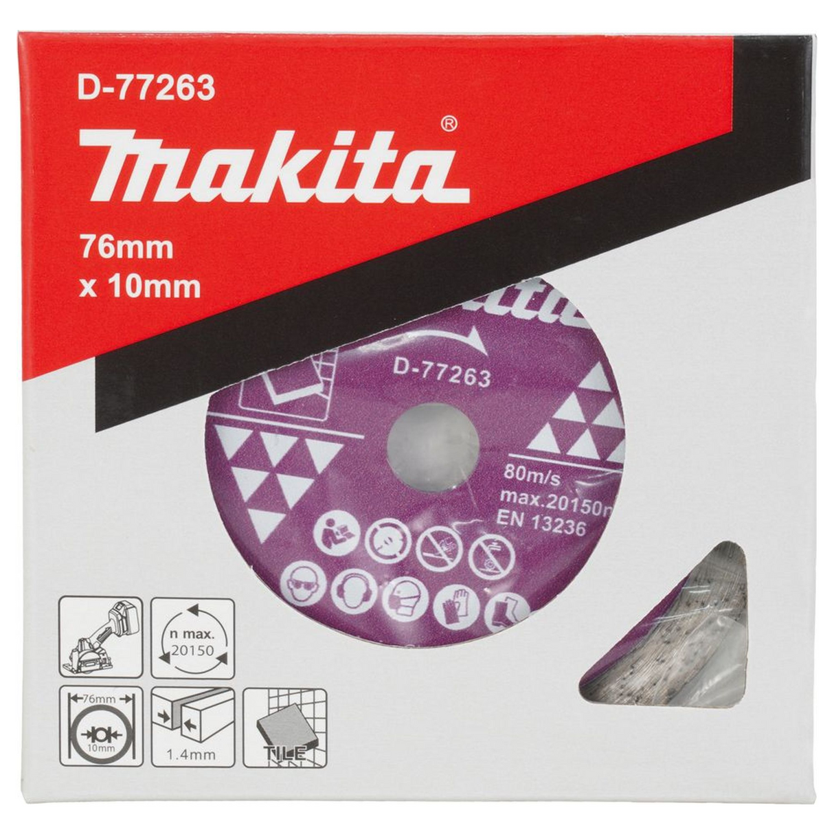 D-77263 - Diamond Disc Makita D-77263 for 76mm Tiles - Image 5