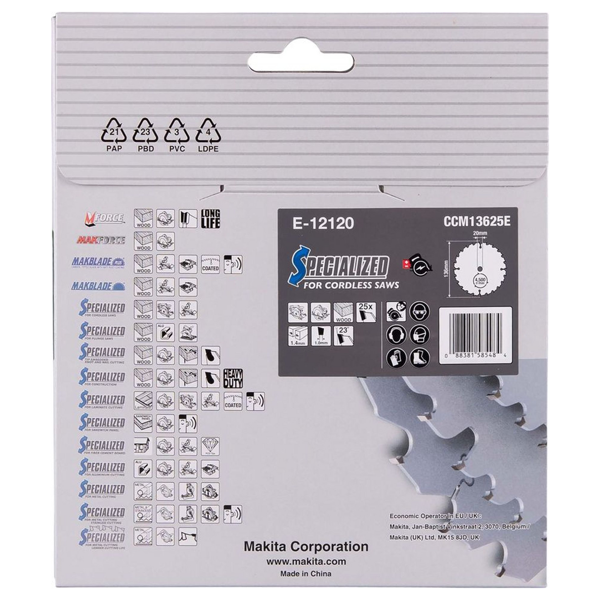E-12120 - Circular Blade Makita Efficut E-12120 136mm 25T - Image 5