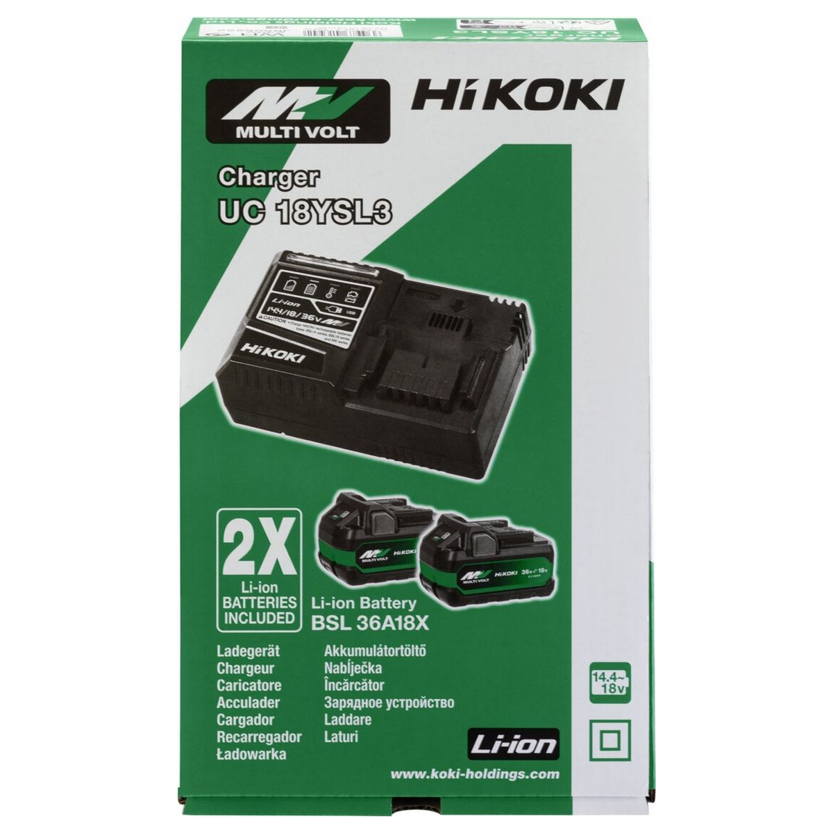 UC18YSL3WHZ - BoosterPack HiKOKI UC18YSL3WHZ 2 Multi Volt Batteries BSL36A18X 36V/18V 2.5Ah/5.0Ah + Battery Charger - Image 4