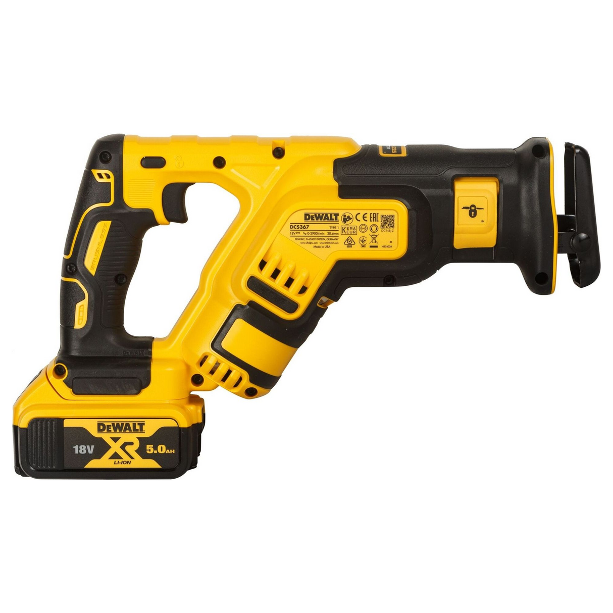 DCS367P2-QW - Reciprocating Saw Dewalt DCS367P2-QW 18V 5Ah BRUSHLESS - Image 3