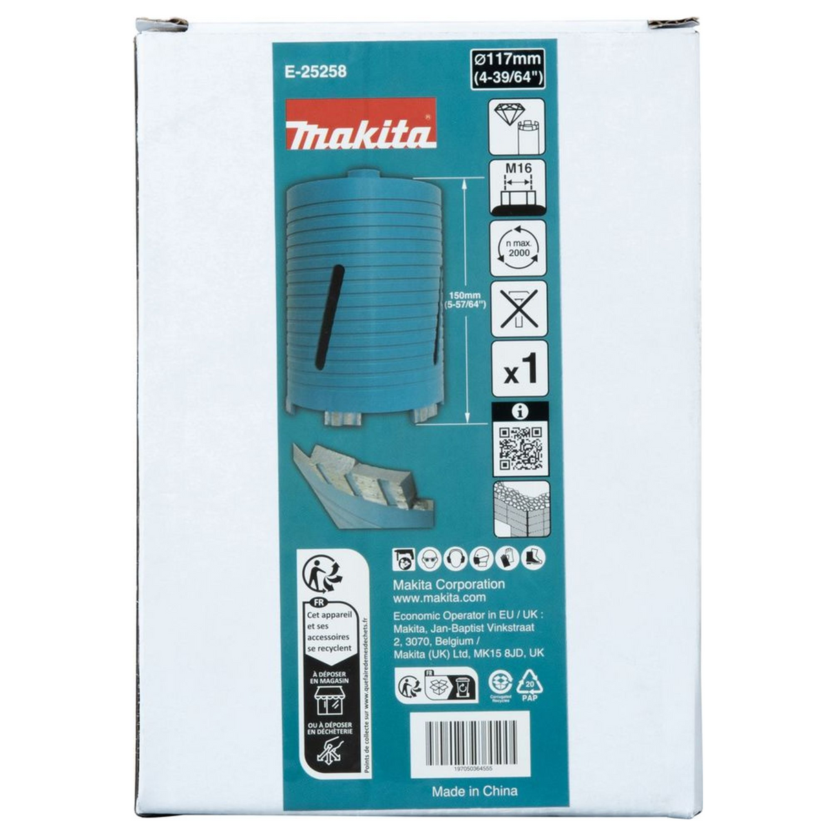 E-25258 - Diamond Crown Makita E-25258 117mm M16 - Image 5