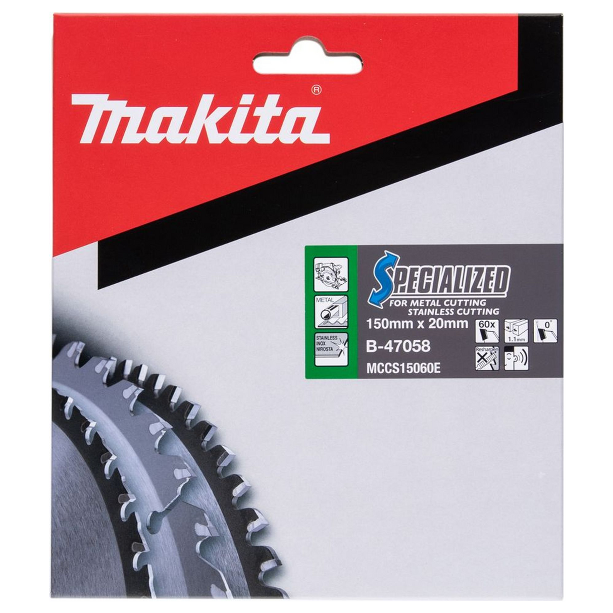 B-47058 - Specialized Blade Makita B-47058 150x20mm 60T - Image 3
