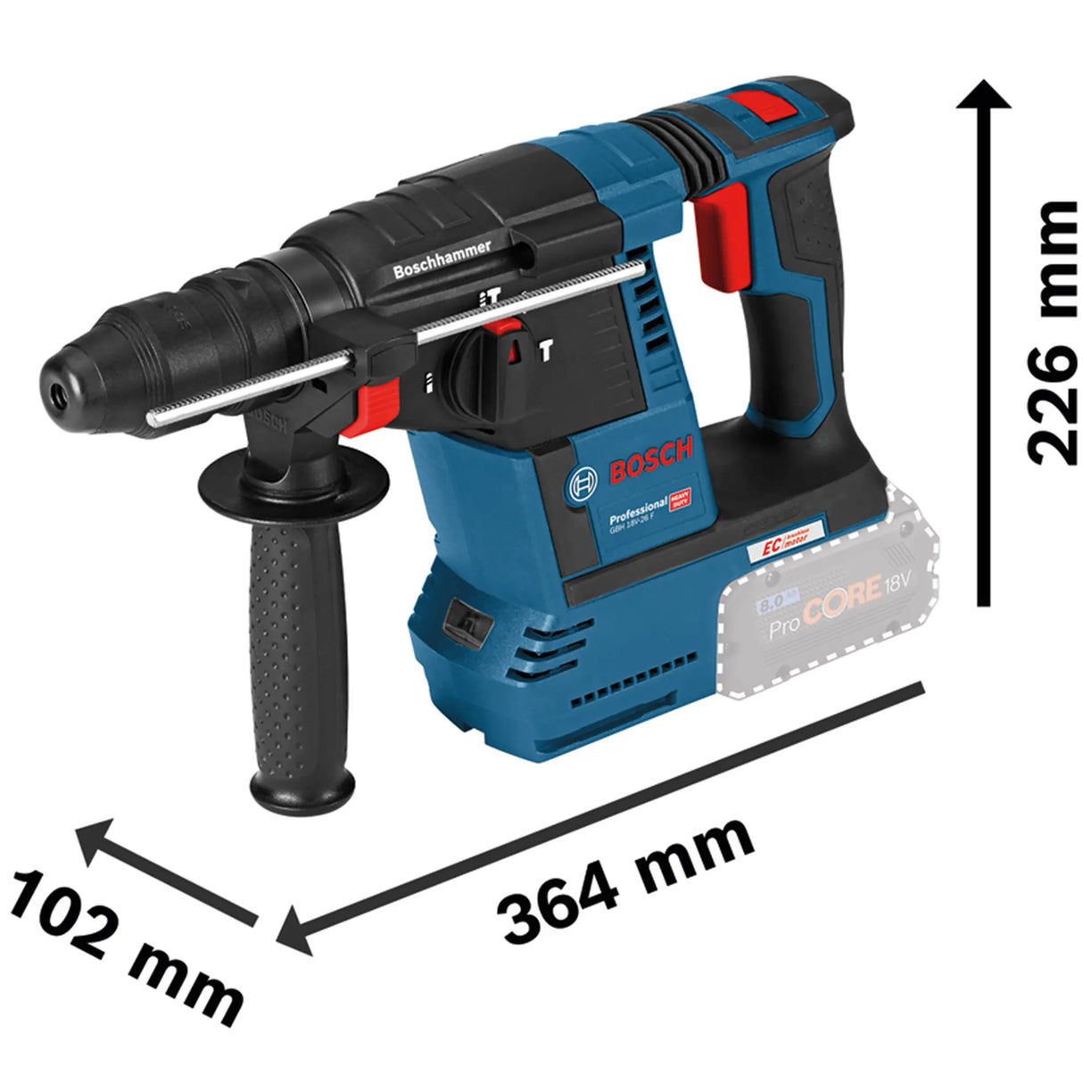 Martello Perforatore Bosch GBH 18V-26F PRO 18V 5.5Ah