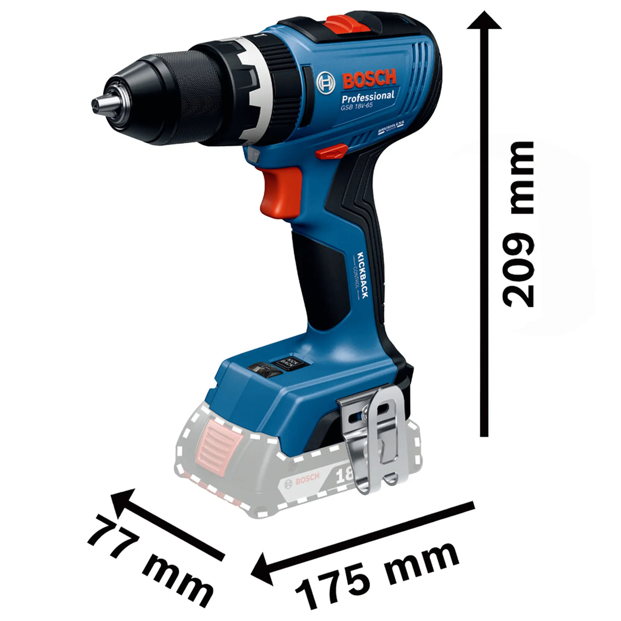 Combo Kit Bosch GSB 18V-65 + GWS 18V-8 18V 4Ah