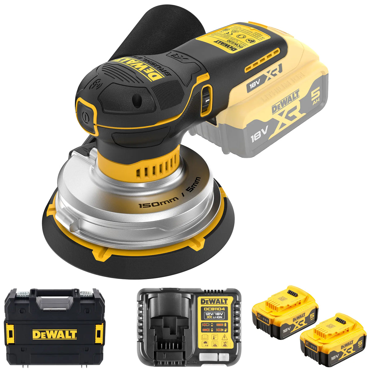 Levigatrice Orbitale DeWalt DCW230P2-QW 18V 5Ah