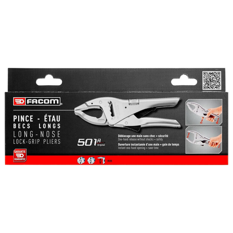 501APB - Facom 501APB 250mm Long Nose Locking Pliers