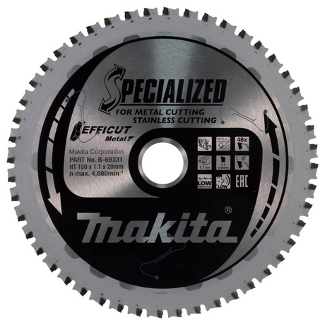 B-69331 - Lama Circolare Makita Efficut B-69331 150mm 48T - Immagine 2