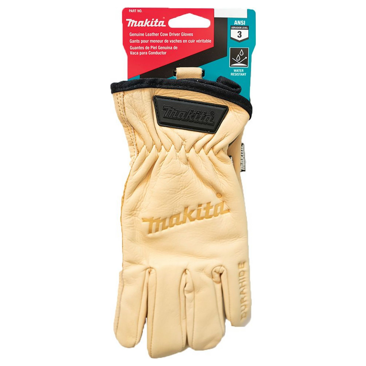 P-84632 - Work Gloves Makita P-84632 Cow Driver Leather Size L - Image 3
