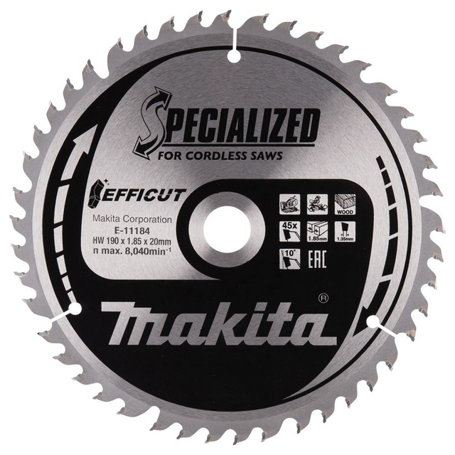 E-11184 - EFFICUT blade Makita E-11184 190/20 45 Teeth - Image 2