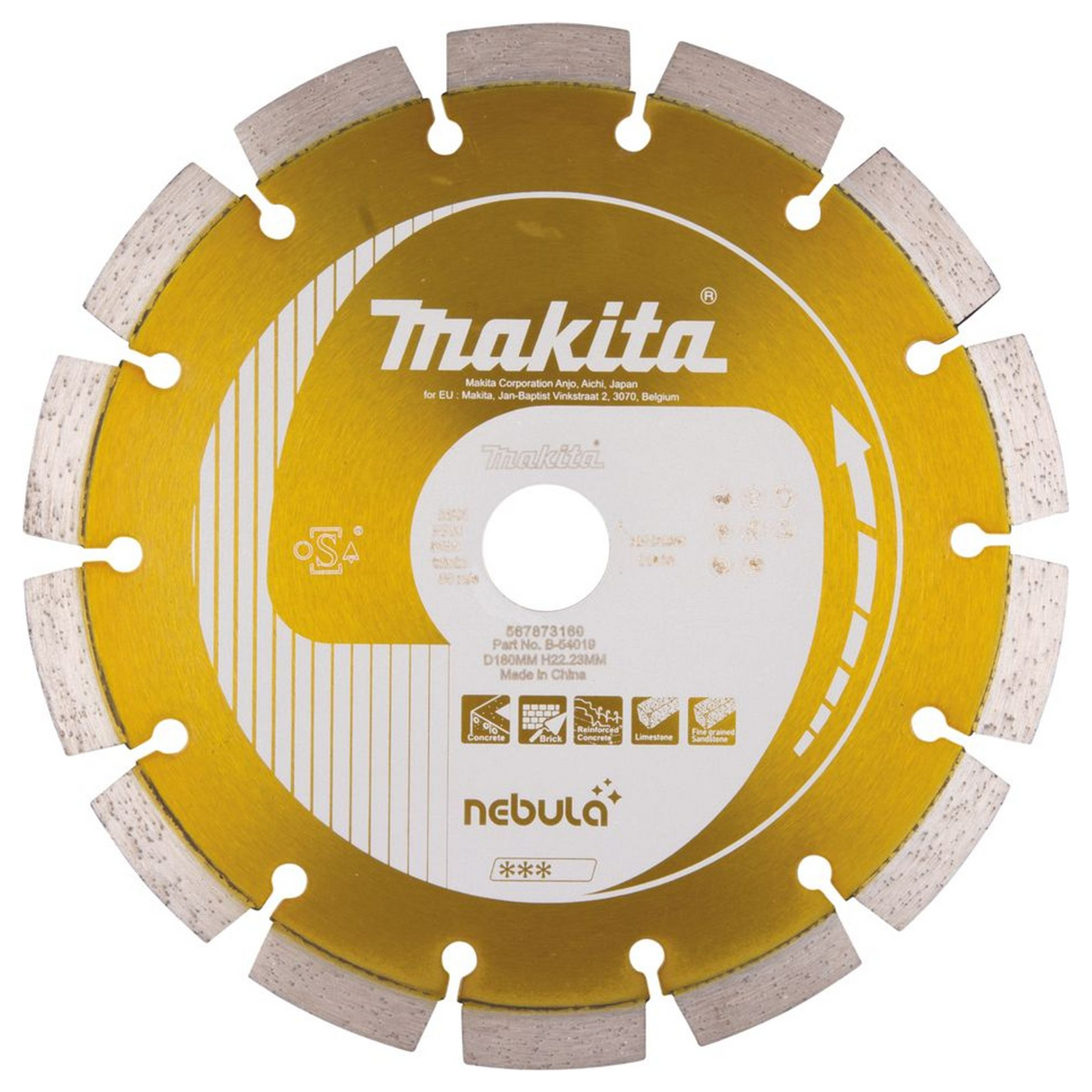 B-54019 - Diamond Disc Makita B-54019 Wet and Dry Nebula 180mm - Image 2