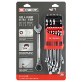 467B.JP12PB - Facom 467B.JP12PB Reversible Ratchet Wrench Set 7-19mm
