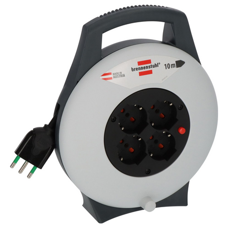 1093655 - Brennenstuhl Vario Line X 4-Socket Cable Reel 10m H05VV-F 3G1.5