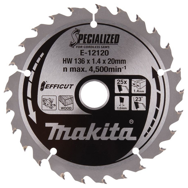 E-12120 - Circular Blade Makita Efficut E-12120 136mm 25T - Image 2
