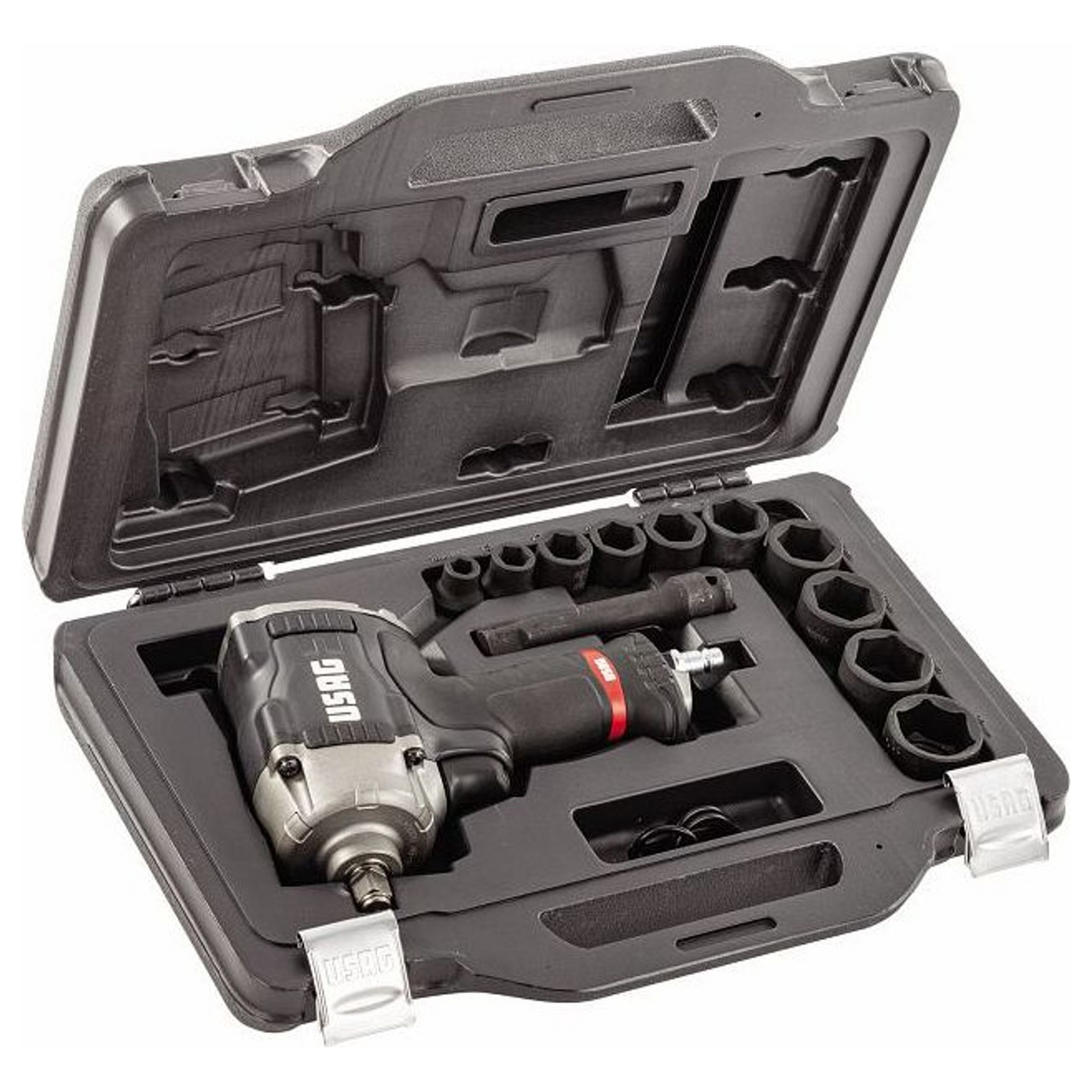 U09290006 - Set Avvitatore ad Impulsi USAG 929 PC1/C12 con Bussole Macchina 12 Pezzi
