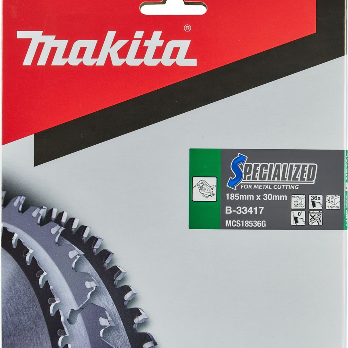 B-33417 - Circular Saw Blade Makita B-33417 Specialized TCT 185mm 36T - Image 3