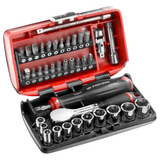 R.181NANO - Facom R.181NANO 1/4" 38-piece NANO Socket Set with High Precision Ratchet