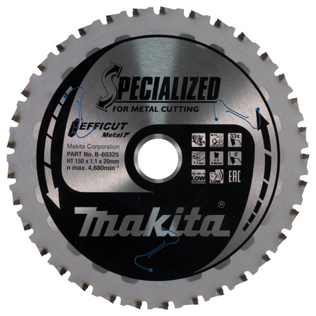 B-69325 - Lama Circolare Makita Efficut B-69325 150mm 33T - Immagine 2
