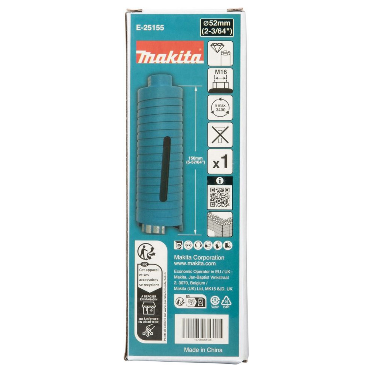 E-25155 - Diamond Crown Makita E-25155 52mm M16 Dry - Image 6