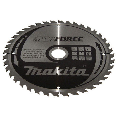 Lama Circolare Makita Makforce B-32362 235mm 40T