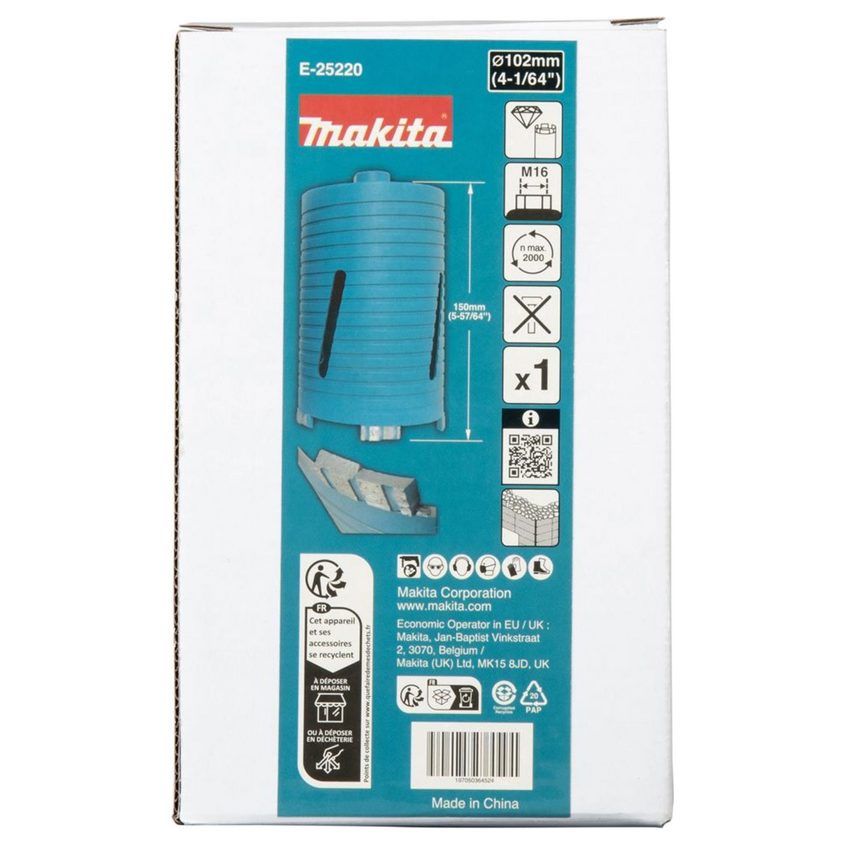 E-25220 - Diamond Crown Makita E-25220 102mm M16 Dry - Image 5