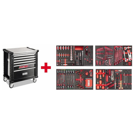 U05191632 - Carrello RACING USAG 519 RS6/4NMM con Assortimento 495 MC 302 pz
