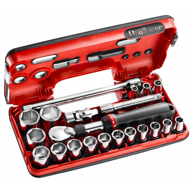 SXL.DBOX1PB - Facom SXL.DBOX1PB 1/2" Socket Set with 21-Piece Extendable Ratchet